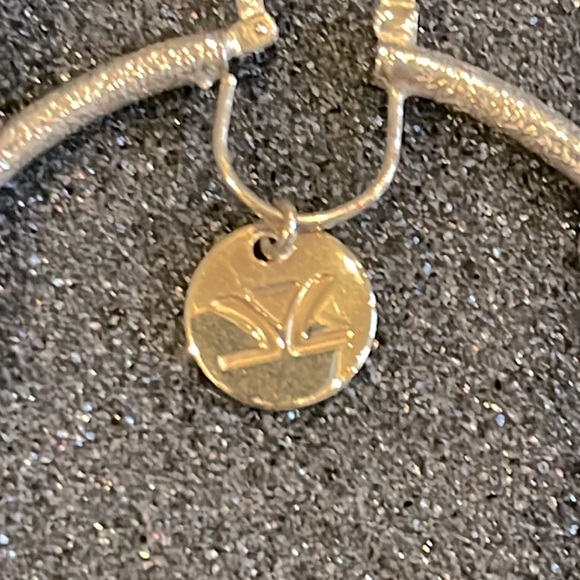 ❤️RARE HTF LE VIAN❤️S/S 925 & 14K DANGLE CHARM INSIDE HOOP EARRINGS SUPER COOL! - Picture 7 of 15